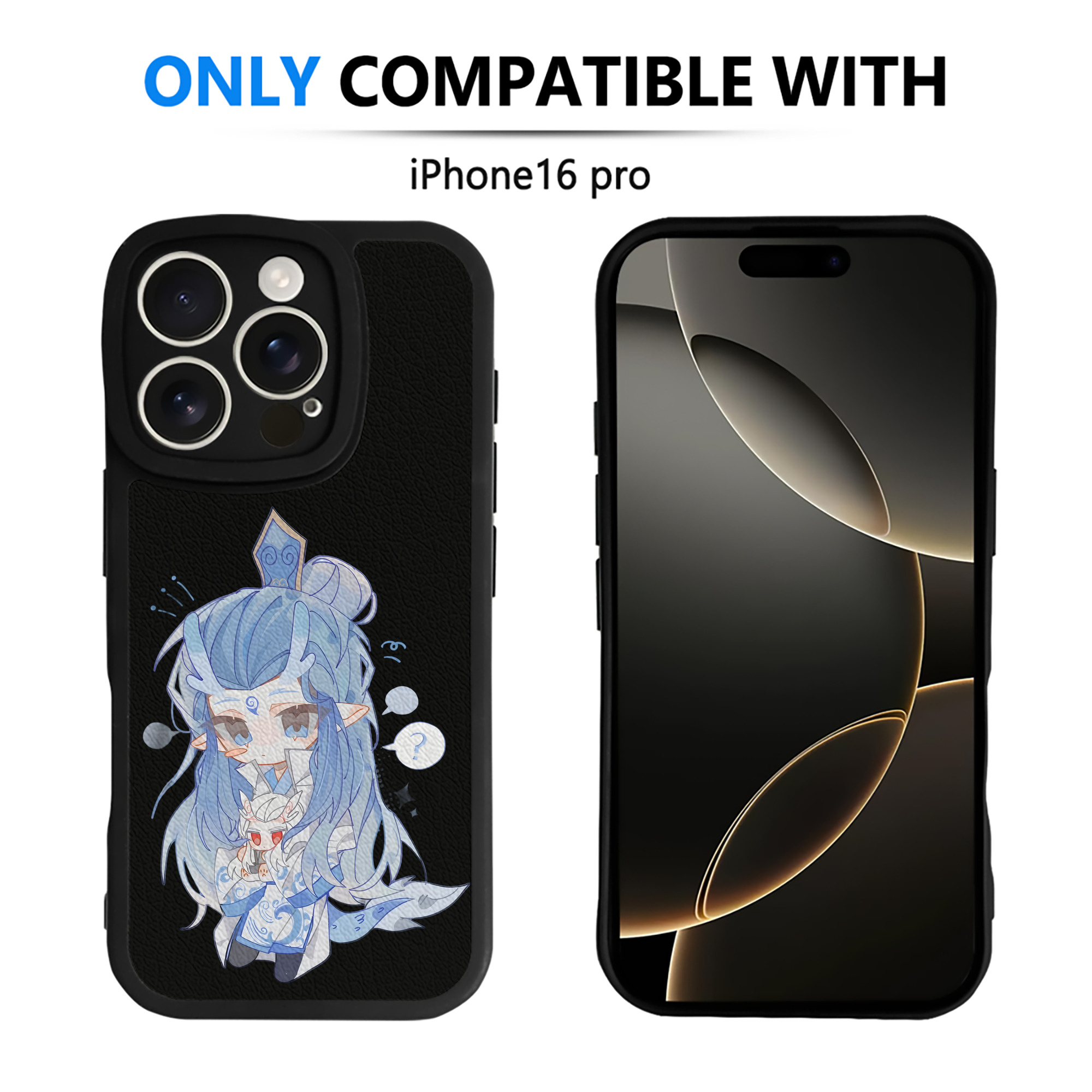 （画像用） Ne Zha 2 ナタ 魔童の大暴れ 【iPhone 16シリーズ対応】シリコンスマホケース（レザー調） 材質：シリコン